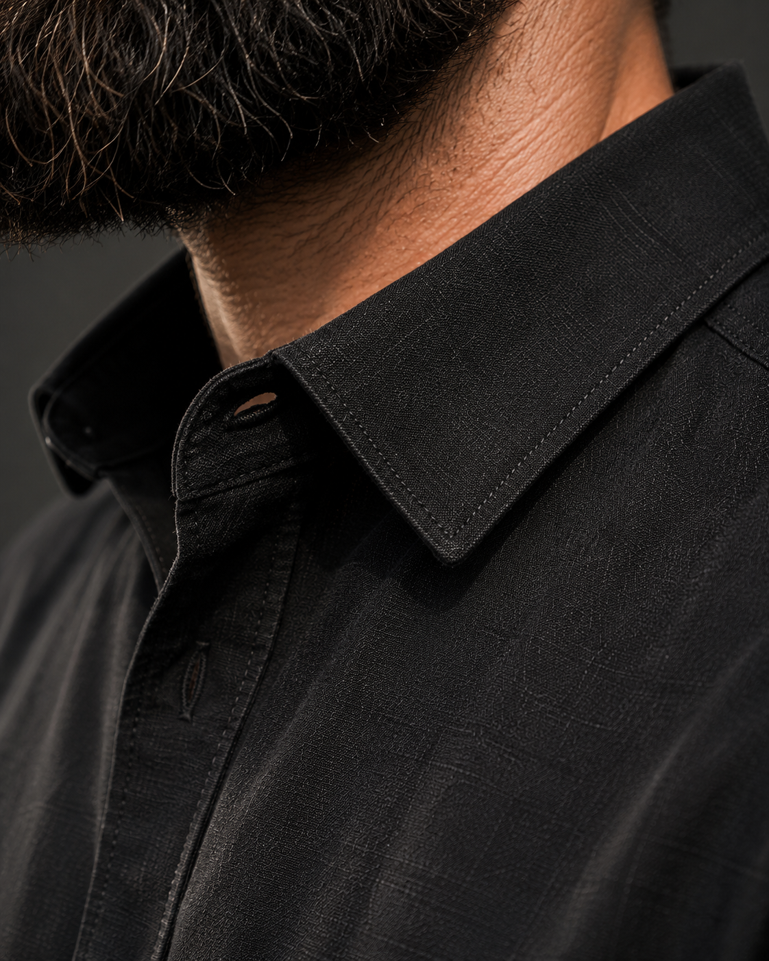 Men's black pure cotton linen co-ord set, the dressed-up alternative to athleisure in India