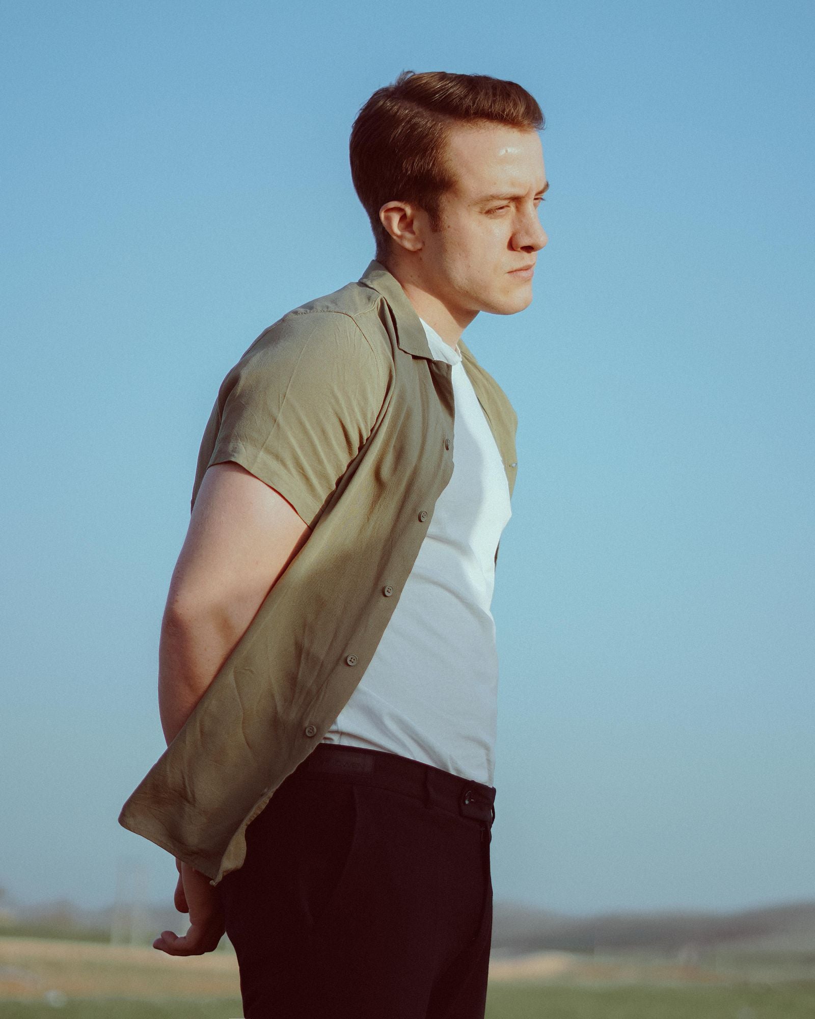 Man in a breathable summer shirt outdoors — why cotton linen co-ord sets are perfect for Indian summers