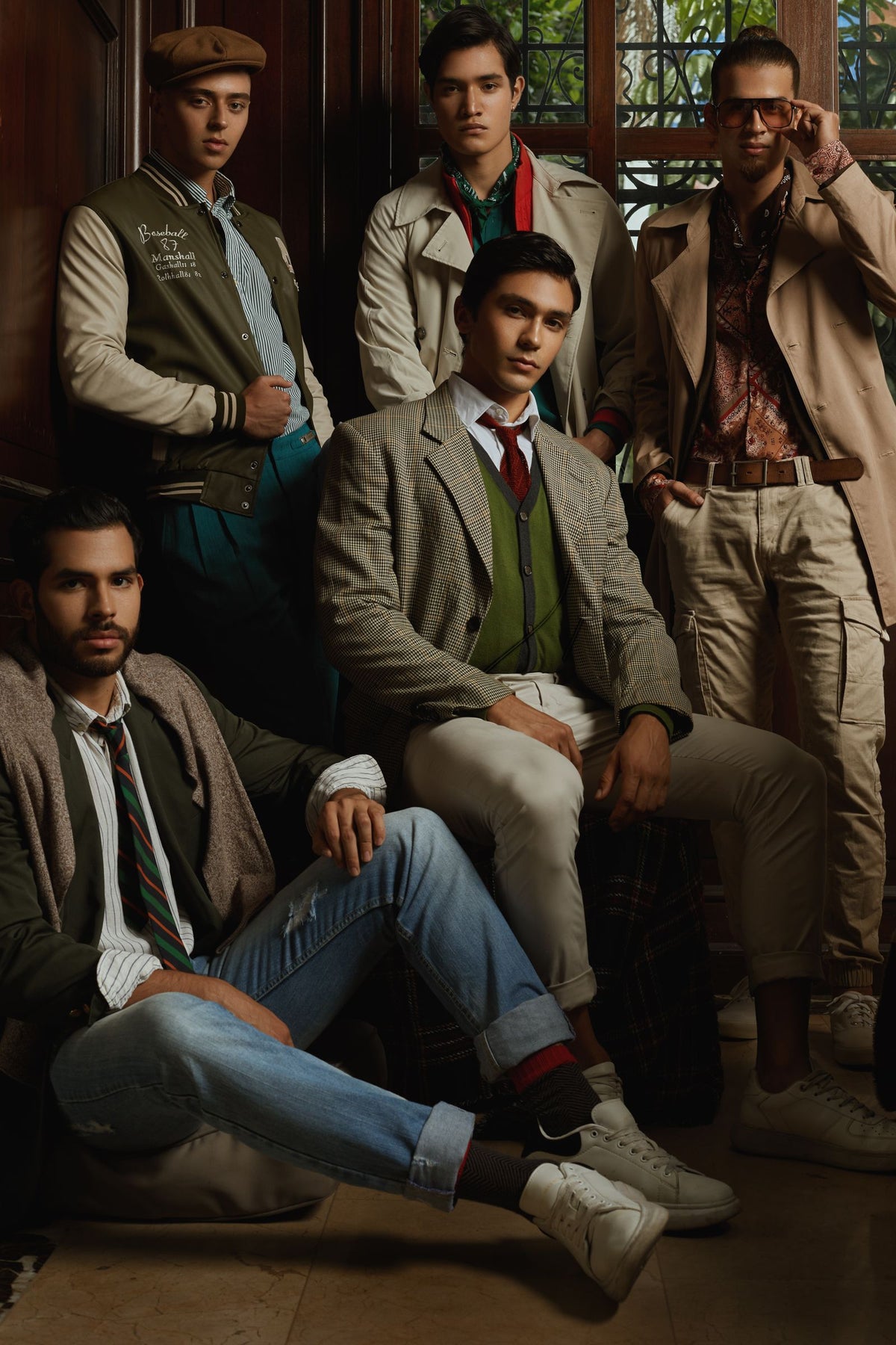 Group of well-dressed young men in different stylish outfits for various occasions in India