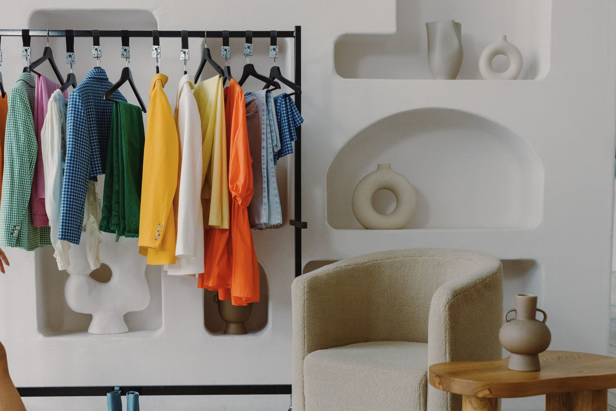 Co-ord set vs suit for men: outfits on a clothing rail for choosing what to wear in India